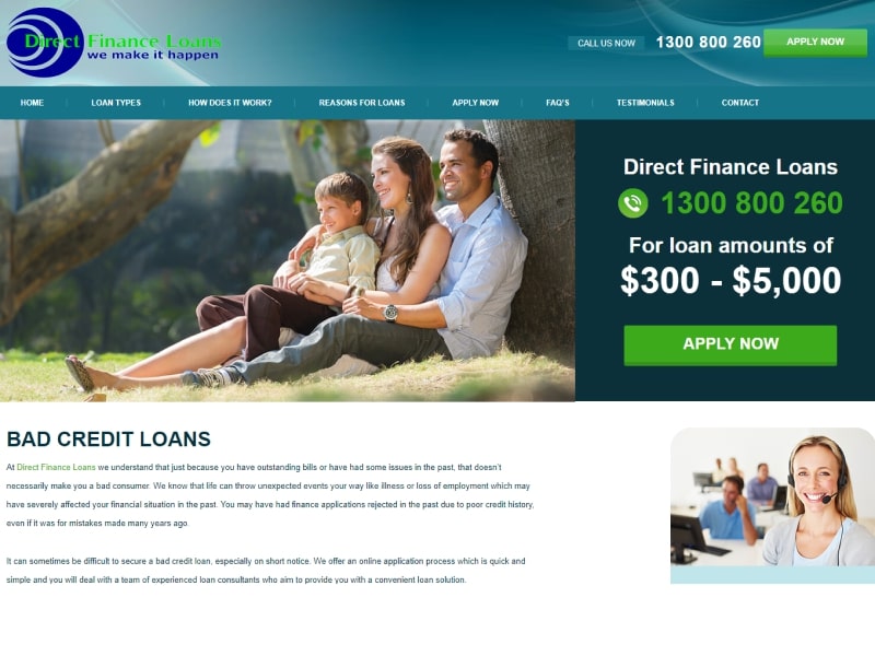 Direct Finance homepage